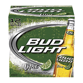 Bud Light Lime light beer with natural lime flavor, 12-fl. oz. glass bottles Full-Size Picture